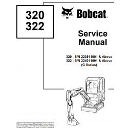 Bobcat 320 - Bobcat 322 G series - instrukcje napraw - schematy - DTR - service manuals - Bobcat 321 - Bobcat 322 G